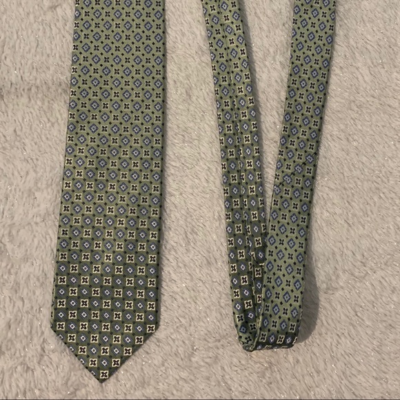 George Geometric Tie 100% Silk Men’s - Picture 3 of 4